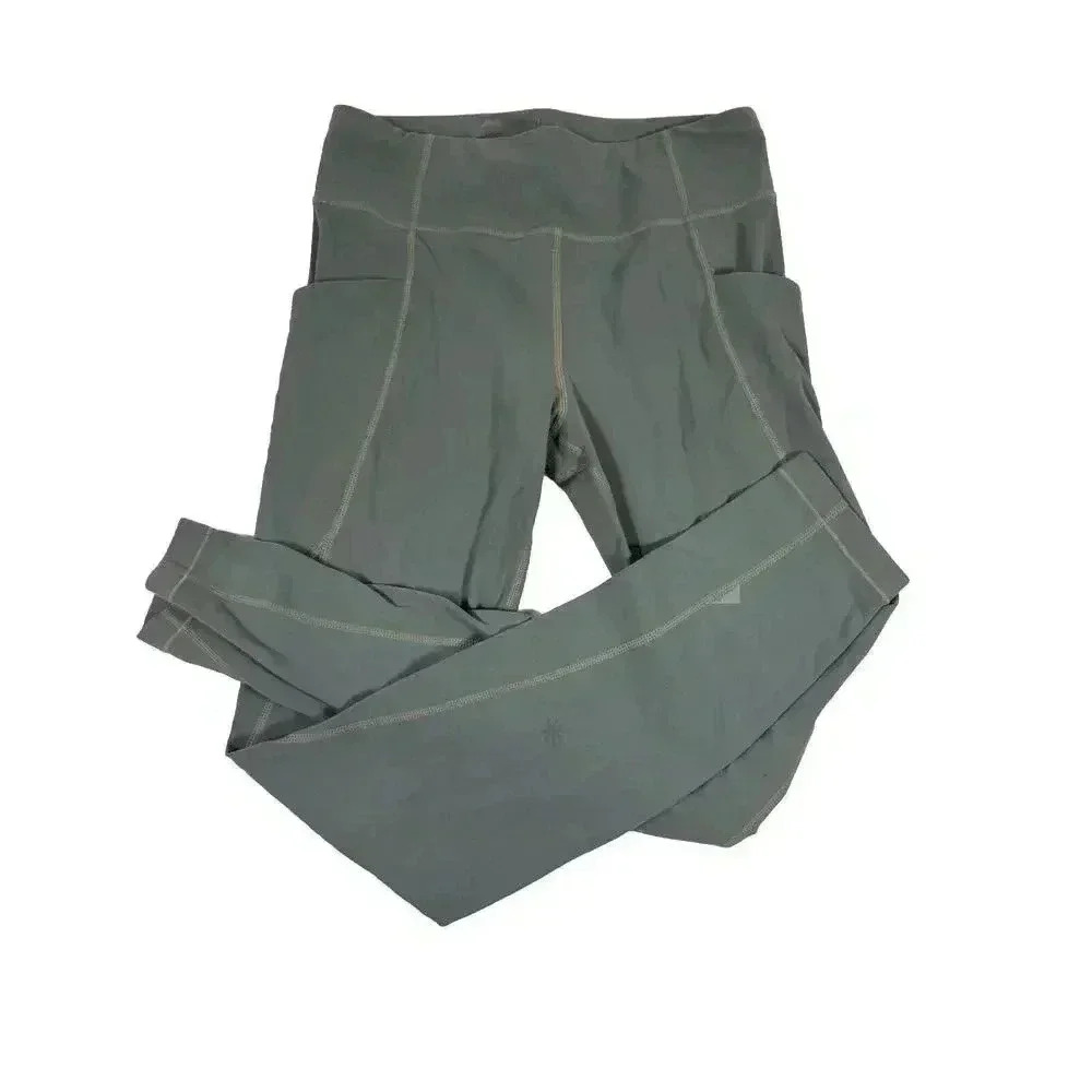 Athleta Girl Size 14/XL Sage Green Stash Your Treasures Soft Pocket Leggings